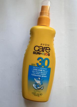 Солнцезащитный лосьон-спрей для детской кожи, spf 30 care sun+...