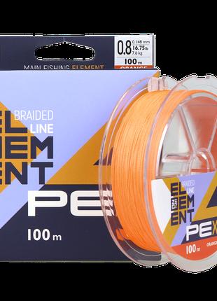 Шнур 2.5 PE 100 м Zeox Element X4 OR