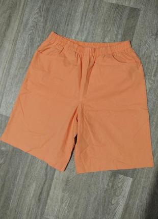 Мужские оранжевые хлопковые шорты на резинке / мужская одежда ...