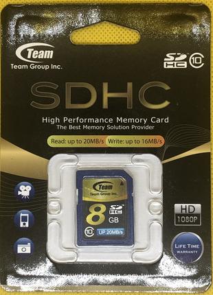 Картка пам'яті SD Team 8 GB SDHC class 10