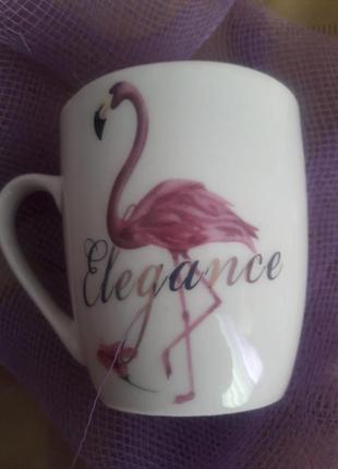 Чашка с фламинго "elegance" 220 мл кружка