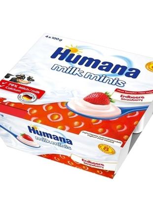 Продукт кисломолочний Humana з полуницею та натуральними пробі...