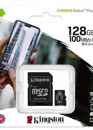Kingston microSDXC 128Gb Canvas Select Plus Class 10 UHS-I U1 ...