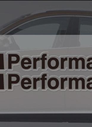 Наклейки на авто BMW ///M Performance - Черные (2 штуки)