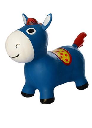 Детский прыгун лошадка ms 2994 резиновый (blue)