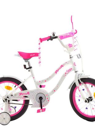 Велосипед детский prof1 y1694 16 дюймов, малиновый