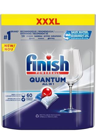 Таблетки для посудомийних машин finish quantum ultimate 60 шт