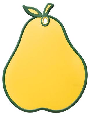 Доска кухонная gustо груша gt-g-458 желтая