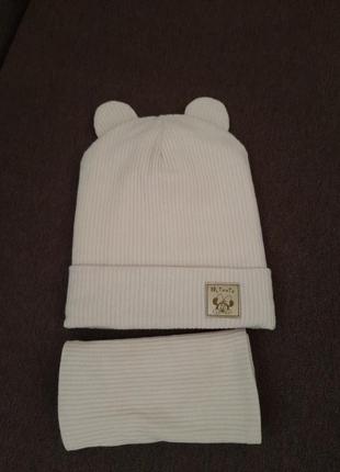 Зимовий набір шапка+хомут для дівчинки hand made