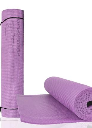 Килимок тренувальний для йоги та фітнесу PowerPlay 4010 PVC Yo...