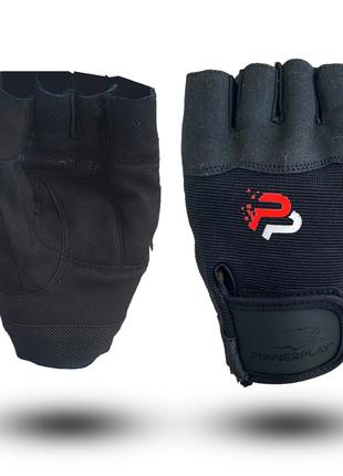 Перчатки для фитнеса спортивные тренировочные PowerPlay 9117 Ч...