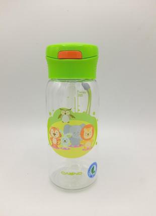 Пляшка спортивна для води пластикова CASNO 400 мл KXN-1195 Зел...