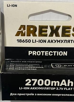 Аккумулятор Arexes 18650 3.7v 2700mah с защитой высокотоковий ...