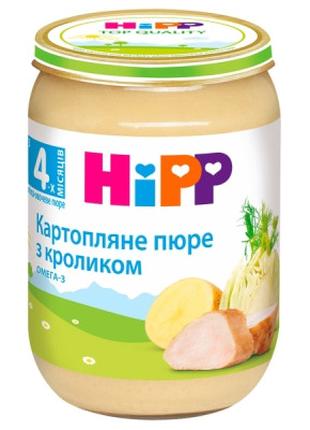 Детское пюре HiPP Картопляне пюре з кроликом, 190 г (906230013...