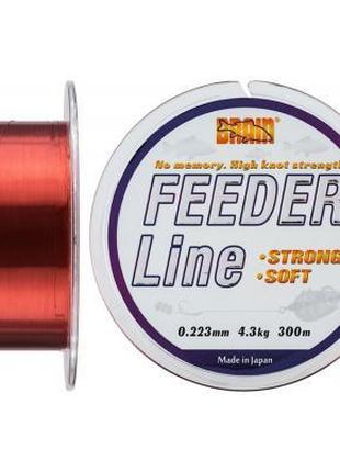 Леска Brain fishing Feeder 300 m 0,223 mm #1.7, 4.3 kg, 9.5 lb...