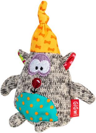 Игрушка для собак GiGwi Plush Медведь с пискавкой 10 см (75044)