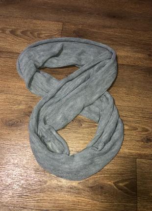 Женский шарф хомут серый