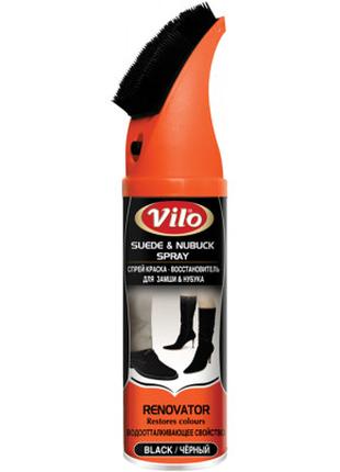 Спрей для обуви Vilo для восстановления замши и нубука Черный ...