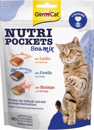 Лакомство для котов GimCat Nutri Pockets Морской микс 150 г (4...