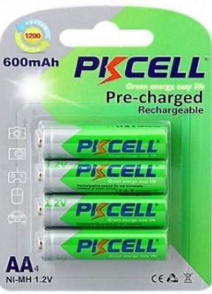 Аккумулятор PkCell AA R6 NiMH 600mAh * 4 (PC/AA600-4BA)