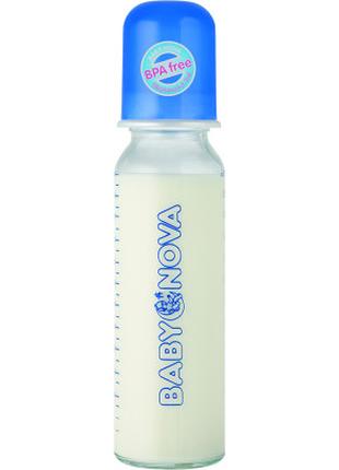 Бутылочка для кормления Baby-Nova стеклянная 250 мл (3960300)