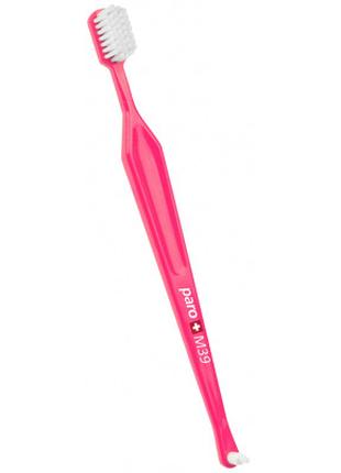 Зубная щетка Paro Swiss M39 средней жесткости розовая (7610458...