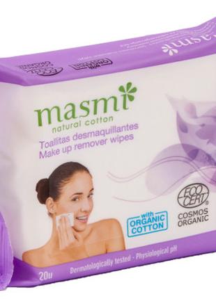 Влажные салфетки Masmi Organic для снятия макияжа 20 шт. (8432...