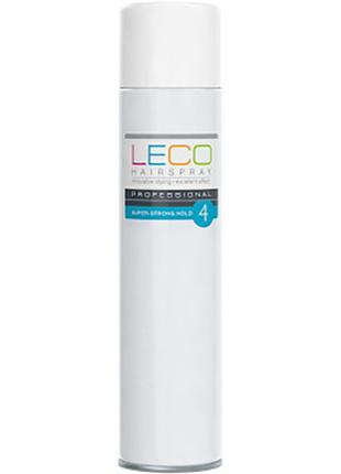 Лак для волосся Leco 4 Надсильна фіксація 500 мл (XL 20302)