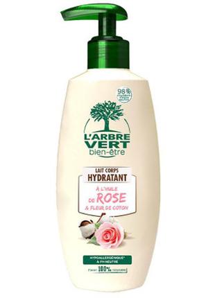 Молочко для тела L'Arbre Vert Увлажняющее с маслом розы 250 мл...