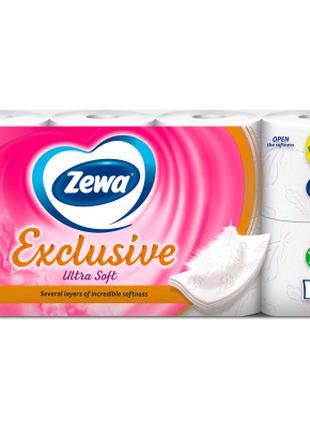 Туалетная бумага Zewa Exclusive Ultra Soft 4 слоя 8 рулонов
(7...