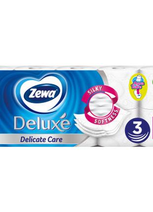 Туалетная бумага Zewa Deluxe белая 3 слоя 10 рулонов (73225411...
