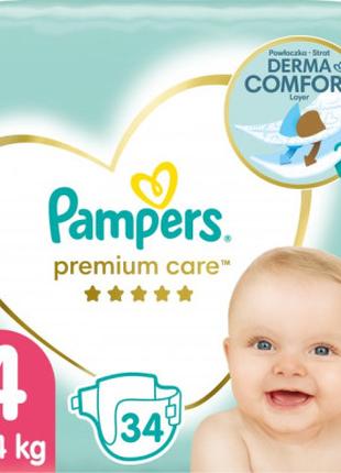 Подгузники Pampers Premium Care Maxi Размер 4 (9-14 кг) 34 шт ...