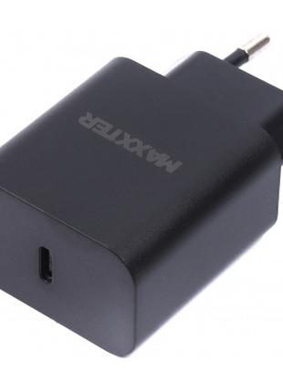 Зарядное устройство Maxxter 1 USB Type-C + cable Type-C to Typ...