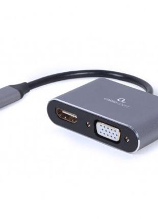 Переходник USB-C to HDMI/VGA, 4К 30Hz Cablexpert (A-USB3C-HDMI...