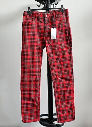 Мужские штаны брюки eddy tartan slim fit wesc швеция оригинал