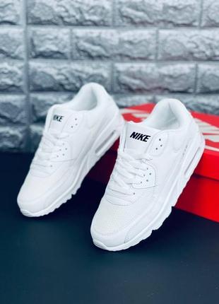 Спортивные мужские кроссовки nike air max 90, белые стильные к...