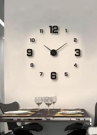 Настенные 3D часы с цифрами DIY Clock NEW Черный