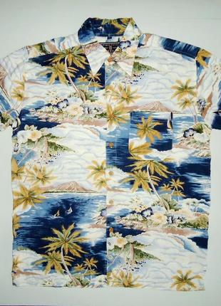 Рубашка  гавайская giorgio viscose гавайка размер (m)