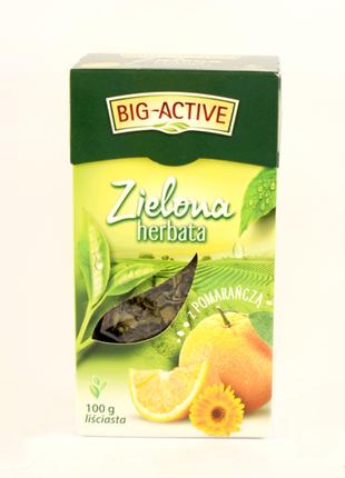 Чай зелений із апельсином Big-Active 100гр. (Польща)