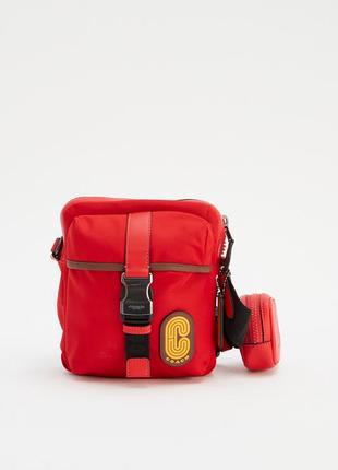 Coach сумка через плечо красная новая оригинал кожа