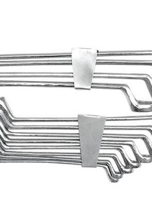 Набор ключи накидные изогнутые М 6-32 мм 12 штук VOREL-52630