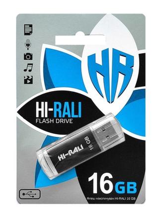 Накопитель USB Flash Drive Hi-Rali Rocket 16gb Цвет Чёрный