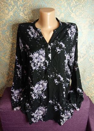 Женакая блуза вискоза р.44/46 блузка блузочка рубашка