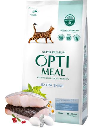 Сухой корм для кошек Optimeal с высоким содержанием трески 1.5...