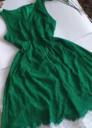 Сетевое зеленое платье 54 56 размер