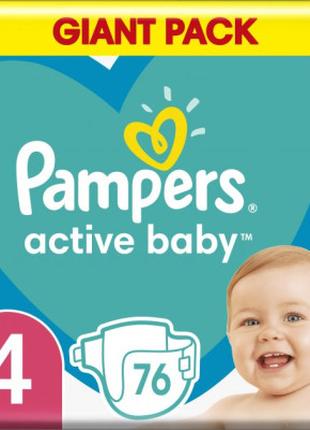 Подгузники Pampers Active Baby Maxi Размер 4 (9-14 кг) 76 шт (...
