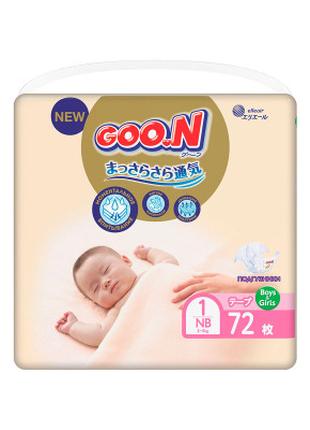 Подгузники GOO.N Premium Soft Newborn до 5 кг SS на липучках 7...