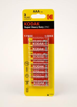 Батарейки Kodak Super Heavy Duty ZINK ААА R03 мини пальчиковые...