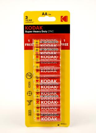 Батарейки Kodak Super Heavy Duty ZINK АА R6P пальчиковые 11 шт...