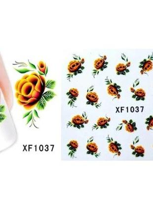 Наклейки для ногтей "цветочки" xf1037